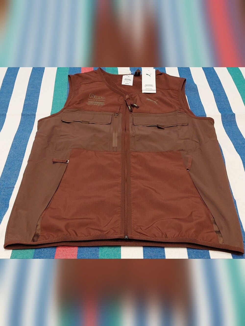 PUMA Men's Rust Brown Utility Vest - Picture 1 of 11